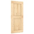 Miniatyrbilde 3 av 11: vidaXL Skyvedør med monteringstilbehør 90x210 cm heltre furu