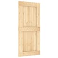 Miniatyrbilde 3 av 11: vidaXL Skyvedør med monteringstilbehør 95x210 cm heltre furu