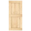 Miniatyrbilde 4 av 11: vidaXL Skyvedør med monteringstilbehør 95x210 cm heltre furu