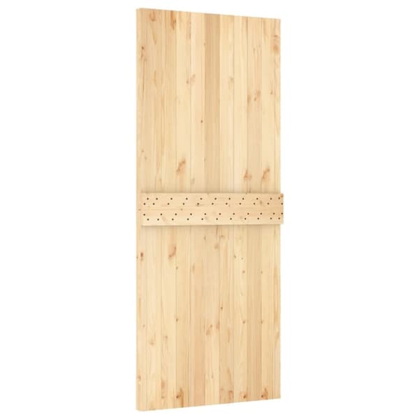 vidaXL Skyvedør med monteringstilbehør 85x210 cm heltre furu