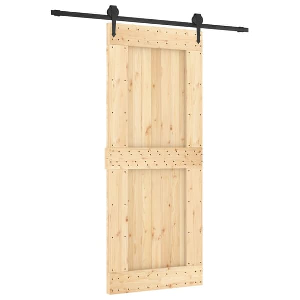vidaXL Skyvedør med monteringstilbehør 85x210 cm heltre furu