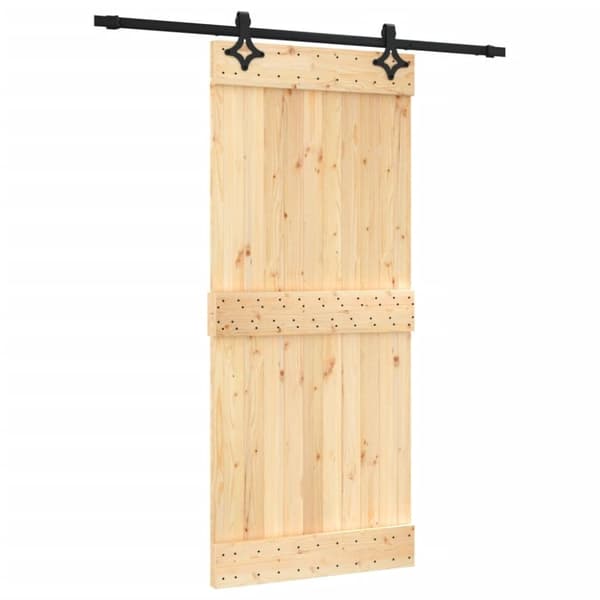 vidaXL Skyvedør med monteringstilbehør 90x210 cm heltre furu