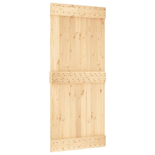 vidaXL Skyvedør med monteringstilbehør 90x210 cm heltre furu