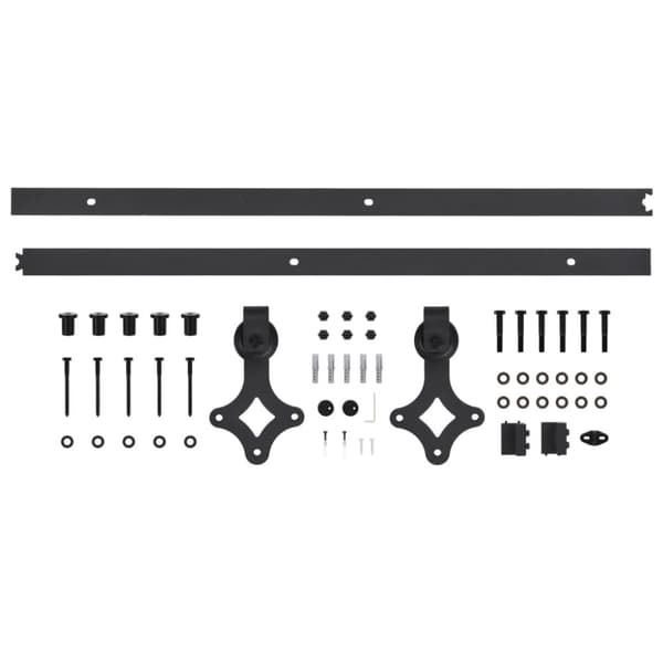 vidaXL Skjutdörr med beslag 90x210 cm massiv furu