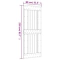 Miniatyrbilde 11 av 11: vidaXL Skyvedør med monteringstilbehør 80x210 cm heltre furu