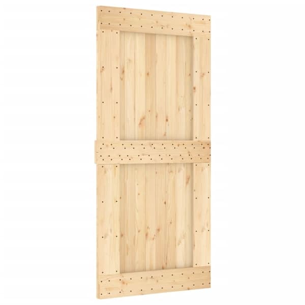 vidaXL Liukuovi asennustarvikkeineen 95x210 cm täysi mänty
