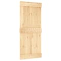 Miniatyrbilde 2 av 11: vidaXL Skyvedør med monteringstilbehør 90x210 cm heltre furu