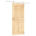 Miniatyrbilde 1 av 11: vidaXL Skyvedør med monteringstilbehør 90x210 cm heltre furu