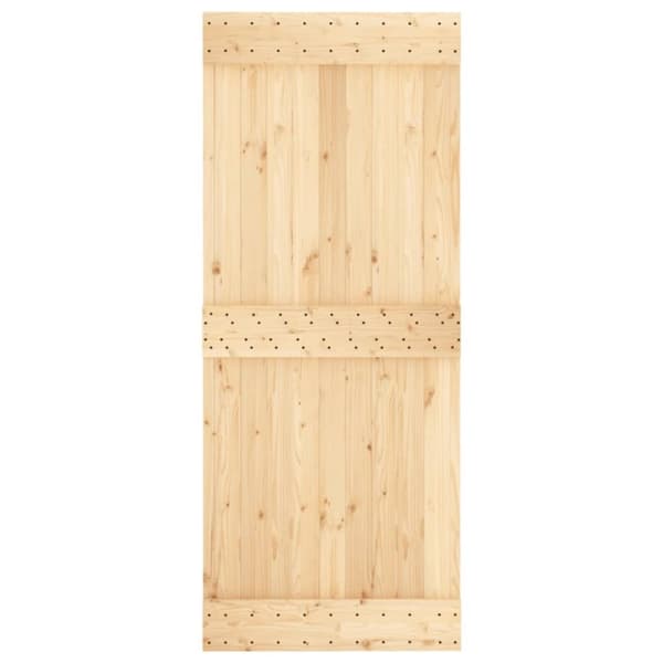 vidaXL skydedør med monteringssæt 85x210 cm massivt fyrretræ