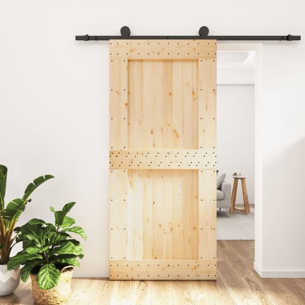 vidaXL Skyvedør med monteringstilbehør 95x210 cm heltre furu