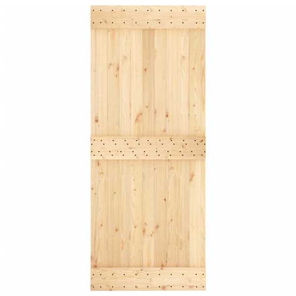 vidaXL skydedør med monteringssæt 85x210 cm massivt fyrretræ