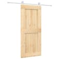Miniatyrbilde 1 av 11: vidaXL Skyvedør med monteringstilbehør 90x210 cm heltre furu