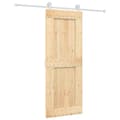 Pikkukuva 1 / 11: vidaXL Liukuovi asennustarvikkeineen 80x210 cm täysi mänty