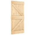 Miniatyrbilde 3 av 11: vidaXL Skyvedør med monteringstilbehør 95x210 cm heltre furu