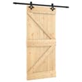 Miniatyrbilde 1 av 11: vidaXL Skyvedør med monteringstilbehør 95x210 cm heltre furu