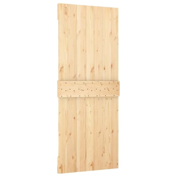 vidaXL skydedør med monteringssæt 85x210 cm massivt fyrretræ