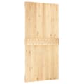Miniatyrbilde 5 av 11: vidaXL Skyvedør med monteringstilbehør 100x210 cm heltre furu