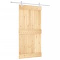 Miniatyrbilde 1 av 11: vidaXL Skyvedør med monteringstilbehør 100x210 cm heltre furu