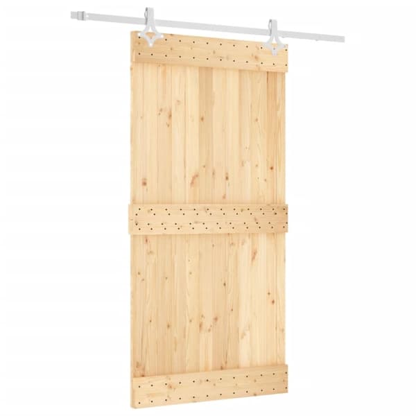 vidaXL Skyvedør med monteringstilbehør 100x210 cm heltre furu