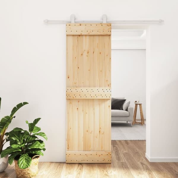 vidaXL skydedør med monteringssæt 70x210 cm massivt fyrretræ