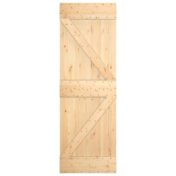 vidaXL Skyvedør med monteringstilbehør 70x210 cm heltre furu