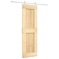 Miniatyrbilde 1 av 11: vidaXL Skyvedør med monteringstilbehør 70x210 cm heltre furu