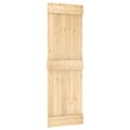 Miniatyrbilde 3 av 11: vidaXL Skyvedør med monteringstilbehør 70x210 cm heltre furu