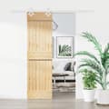 Miniatyrbilde 2 av 11: vidaXL Skyvedør med monteringstilbehør 70x210 cm heltre furu