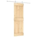 Miniatyrbilde 1 av 11: vidaXL Skyvedør med monteringstilbehør 70x210 cm heltre furu