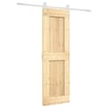 Miniatyrbilde 1 av 11: vidaXL Skyvedør med monteringstilbehør 70x210 cm heltre furu