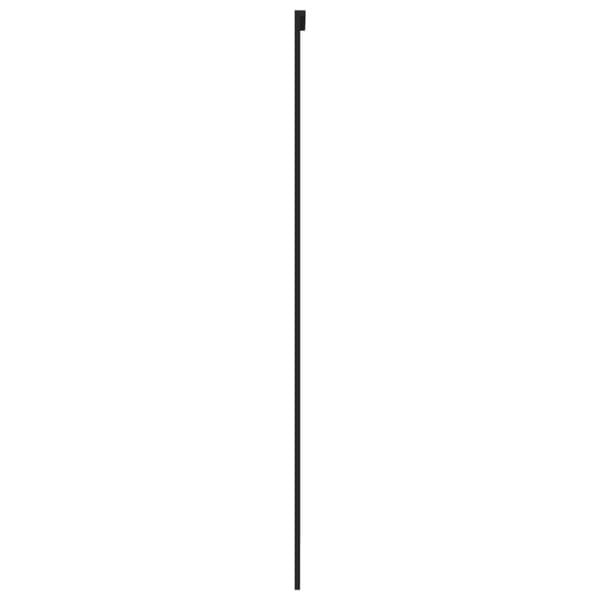 vidaXL skydedør 90x205 cm hærdet glas og aluminium sort