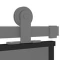 Miniatyrbillede 7 af 8: vidaXL skydedør 90x205 cm hærdet glas og aluminium sort