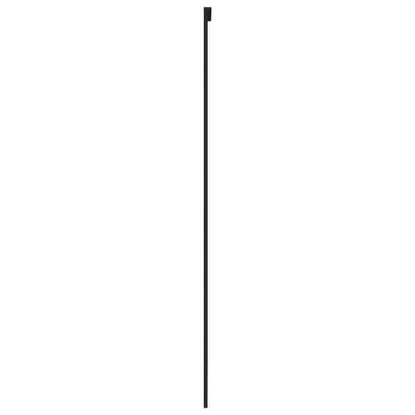vidaXL skydedør 90x205 cm hærdet glas og aluminium sort