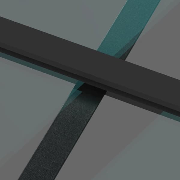 vidaXL skydedør 90x205 cm hærdet glas og aluminium sort