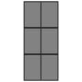 Miniatyrbilde 4 av 8: vidaXL Skyvedør svart 90x205 cm herdet glass og aluminium