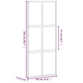 Miniatyrbilde 8 av 8: vidaXL Skyvedør svart 90x205 cm herdet glass og aluminium