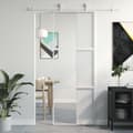 Miniatyrbilde 2 av 8: vidaXL Skyvedør hvit 76x205 cm herdet glass og aluminium