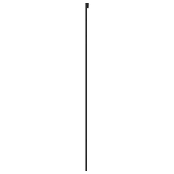 vidaXL skydedør 76x205 cm hærdet glas og aluminium sort