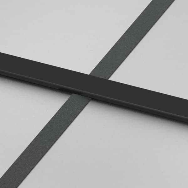 vidaXL skydedør 76x205 cm hærdet glas og aluminium sort