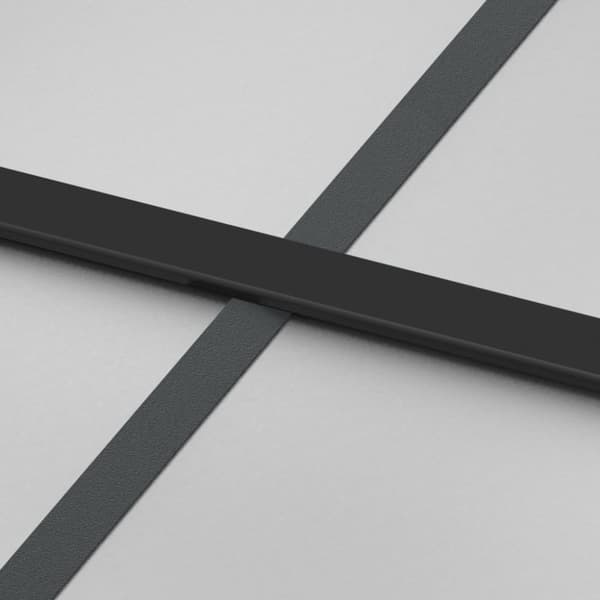 vidaXL Skjutdörr svart 90x205 cm härdat glas och aluminium