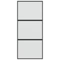 Miniatyrbilde 4 av 8: vidaXL Skyvedør svart 90x205 cm herdet glass og aluminium