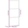 Miniatyrbilde 8 av 8: vidaXL Skyvedør svart 90x205 cm herdet glass og aluminium