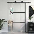 Miniatyrbilde 2 av 8: vidaXL Skyvedør svart 90x205 cm herdet glass og aluminium