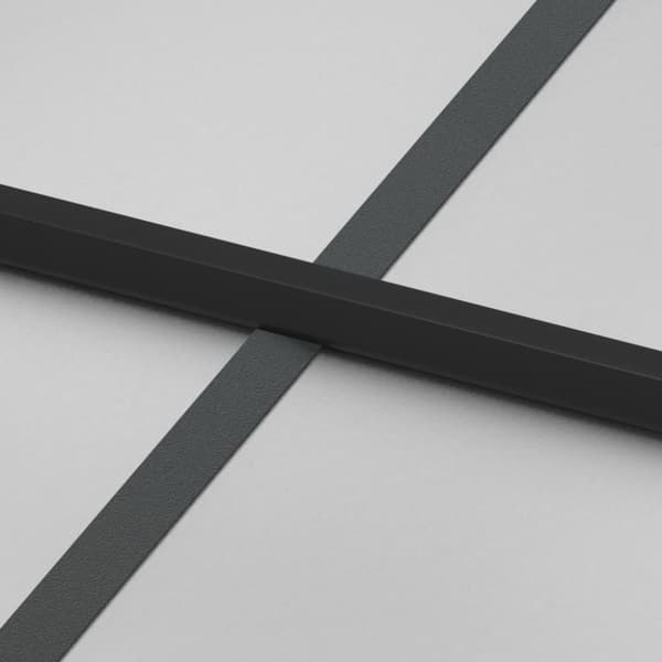 vidaXL Innerdörr svart 83x201,5 cm härdat glas och aluminium slim