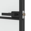 Miniatyrbild 7 av 9: vidaXL Innerdörr svart 83x201,5 cm härdat glas och aluminium slim