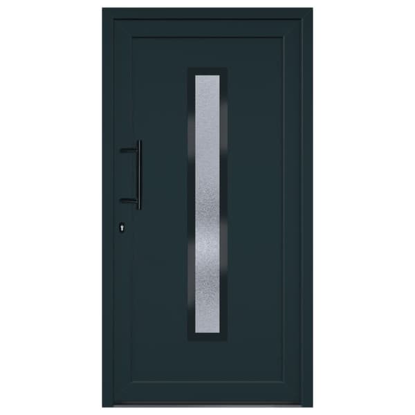hoveddør 108x200 cm PVC antracitgrå