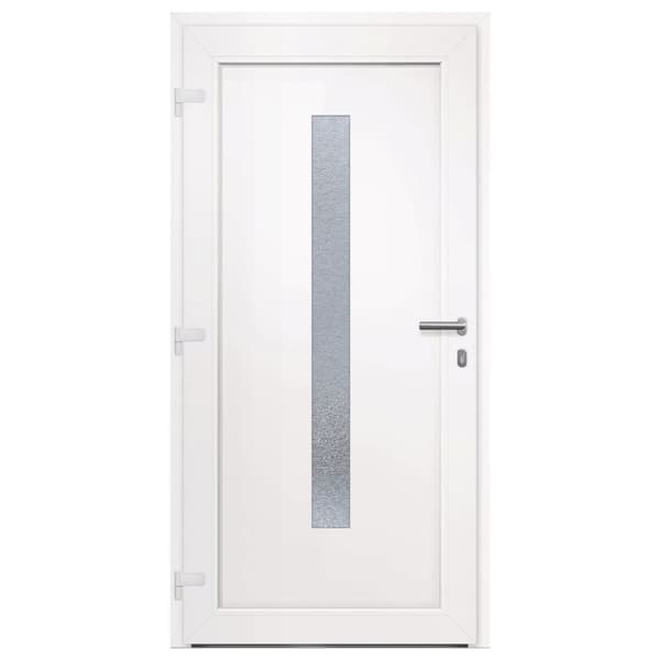 hoveddør 108x200 cm PVC antracitgrå