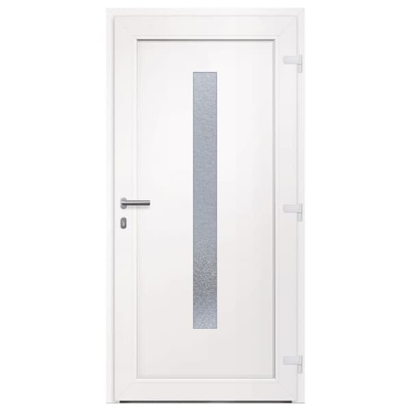 hoveddør 98x200 cm PVC hvid