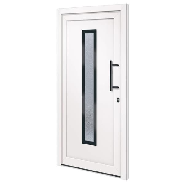 hoveddør 98x200 cm PVC hvid