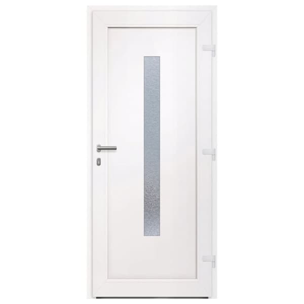 hoveddør 88x200 cm PVC antracitgrå